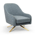 VredHom Modern Swivel Accent Chair with Stainless Steel Legs