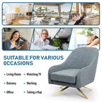 VredHom Modern Swivel Accent Chair with Stainless Steel Legs
