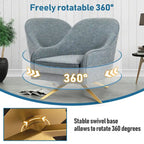 VredHom Modern Swivel Accent Chair with Stainless Steel Legs