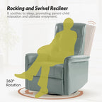 Valentin Modern Faux Leather Swivel Power Recliner with USB Ports Set of 2 by HULALA HOME