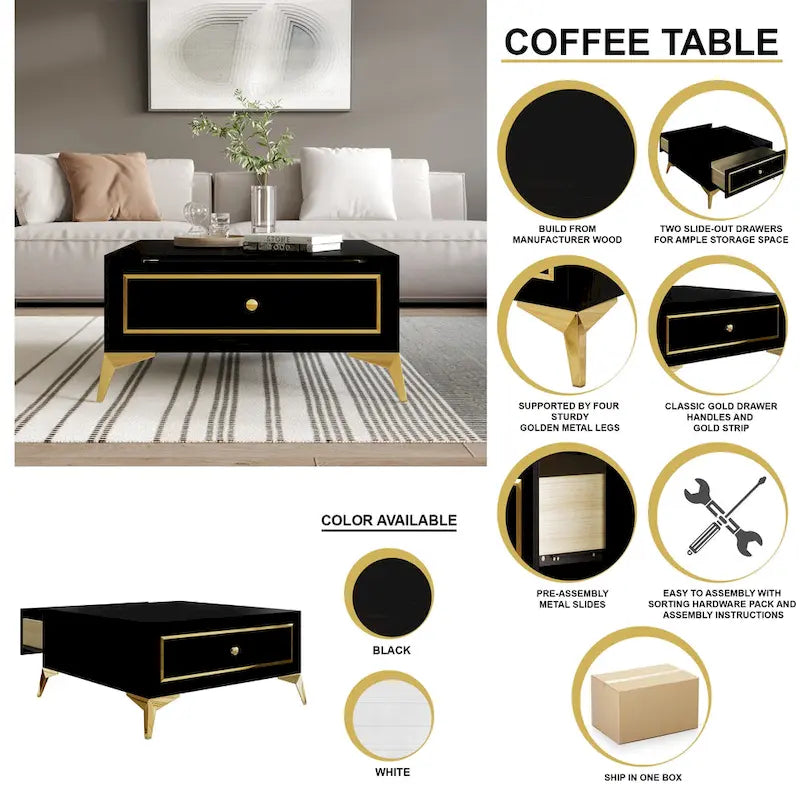 CraftPorch Contemporary Coffee Table