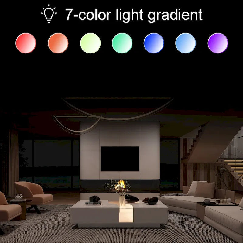 Function & Elegance: Modern LED-Lit Coffee Table with Glass Top