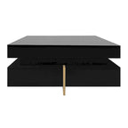 Harper&Bright Designs Multi-Storage Square Gloss Coffee Table