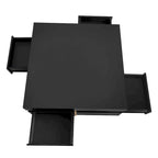 Harper&Bright Designs Multi-Storage Square Gloss Coffee Table