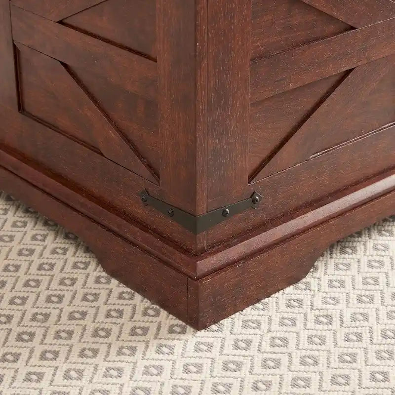 Roomfitters Farmhouse Coffee Table with Lift Top Square, Wood Center Table, Square Wood Center Table with Hidden Storage