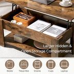 Yaheetech 38.6 Lift Top Coffee Table with Shelf for Living Room