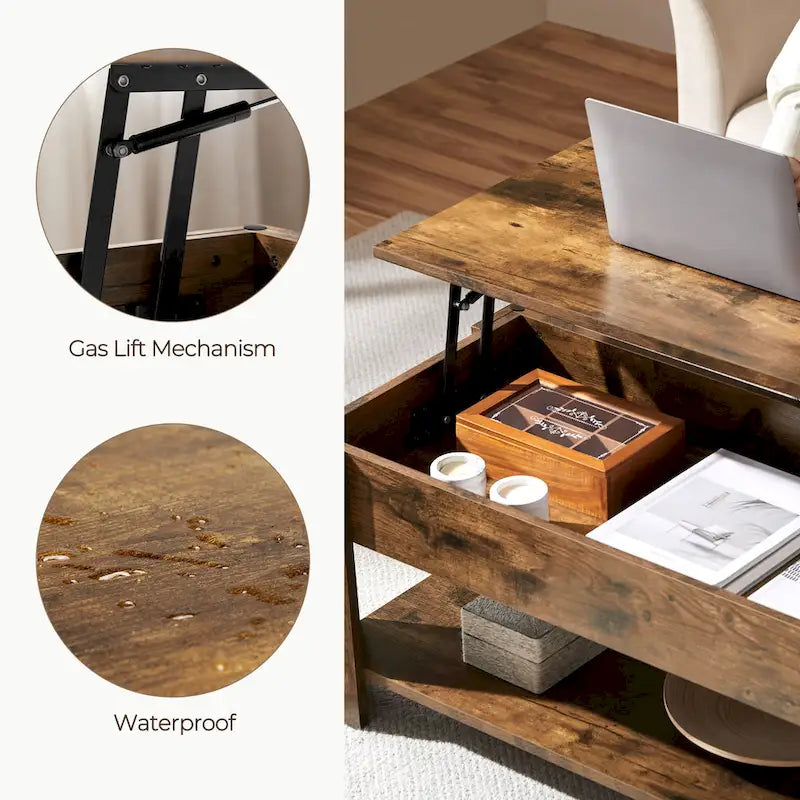 Yaheetech 38.6 Lift Top Coffee Table with Shelf for Living Room