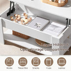 Yaheetech 38.6 Lift Top Coffee Table with Shelf for Living Room