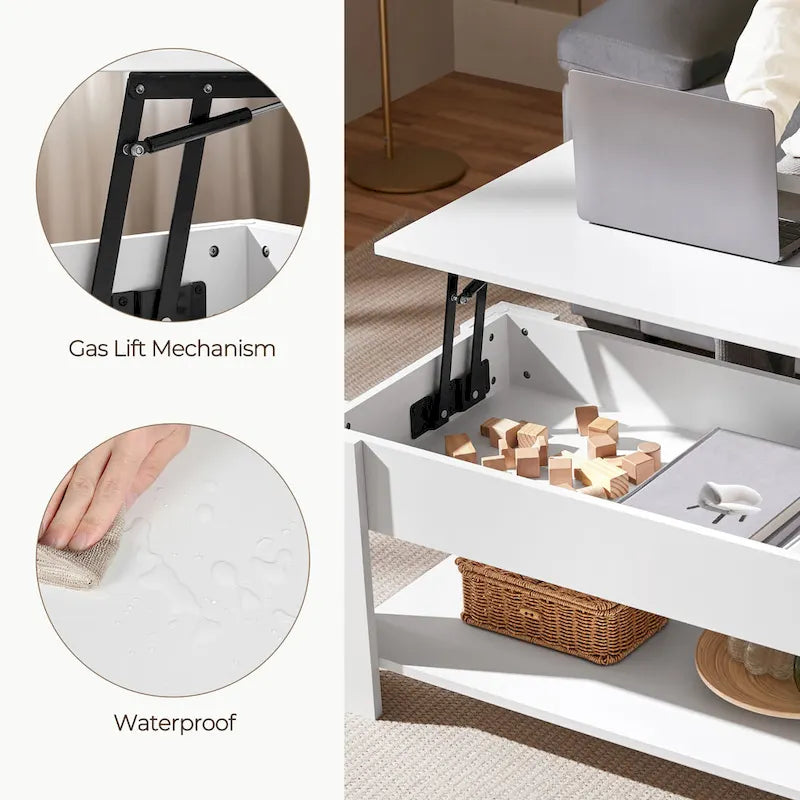 Yaheetech 38.6 Lift Top Coffee Table with Shelf for Living Room