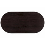 Geneva 51 in. Brown Wood Oval Coffee Table