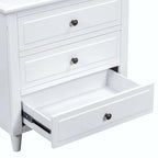 3-Drawer Nightstand Storage Wood Cabinet