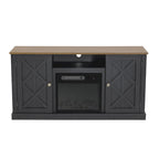 54 in. Charcoal TV Stand for TVs up to 60 in. with Electric Fireplace