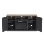 54 in. Charcoal TV Stand for TVs up to 60 in. with Electric Fireplace