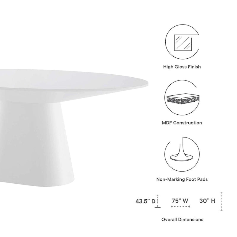 Provision 75 Oval Dining Table