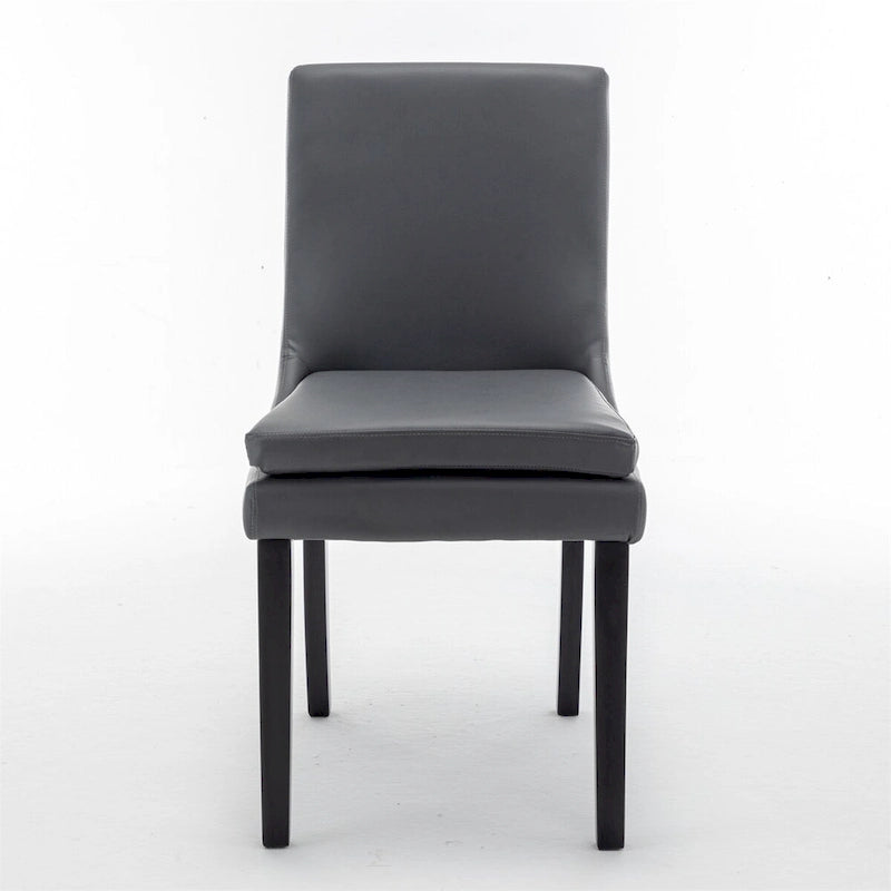 Modern Dining Chairs with Solid Wood Legs (Set of 2)