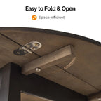 Extendable Round Solid Wood Dining Table (Only Table)
