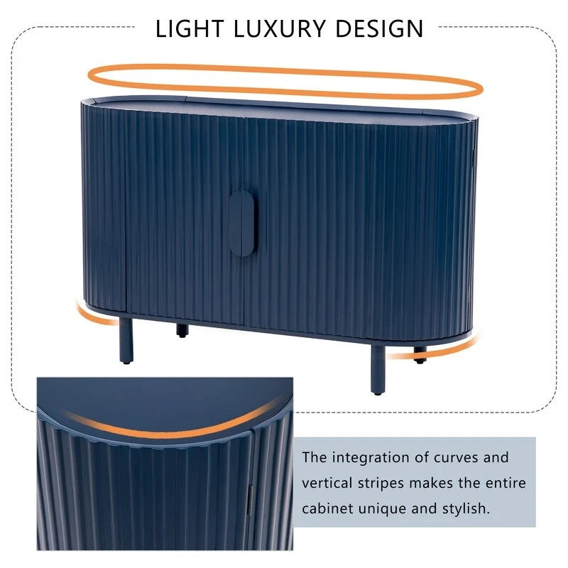 Light Luxury Sideboard with Adjustable Shelves and Large Storage Space