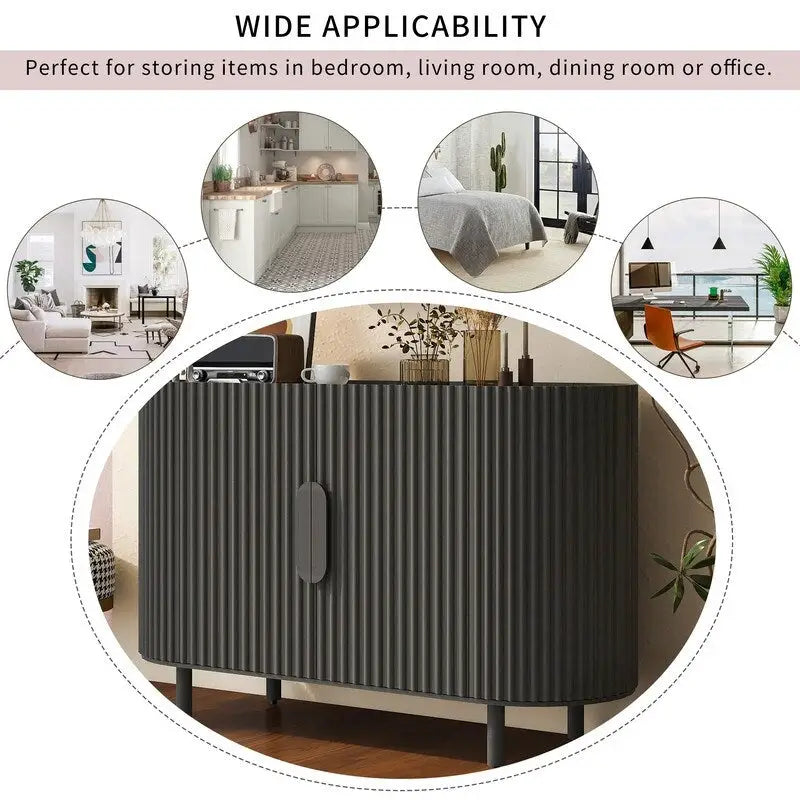 Light Luxury Sideboard with Adjustable Shelves and Large Storage Space