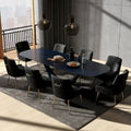 SEYNAR Modern Glam Velvet Dining Chair Set of 8 for Dining Room, Tufted Vanity Chair for Living Room (no table)