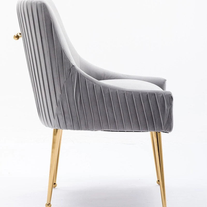 SEYNAR Modern Glam Velvet Dining Chair Set of 8 for Dining Room, Tufted Vanity Chair for Living Room (no table)