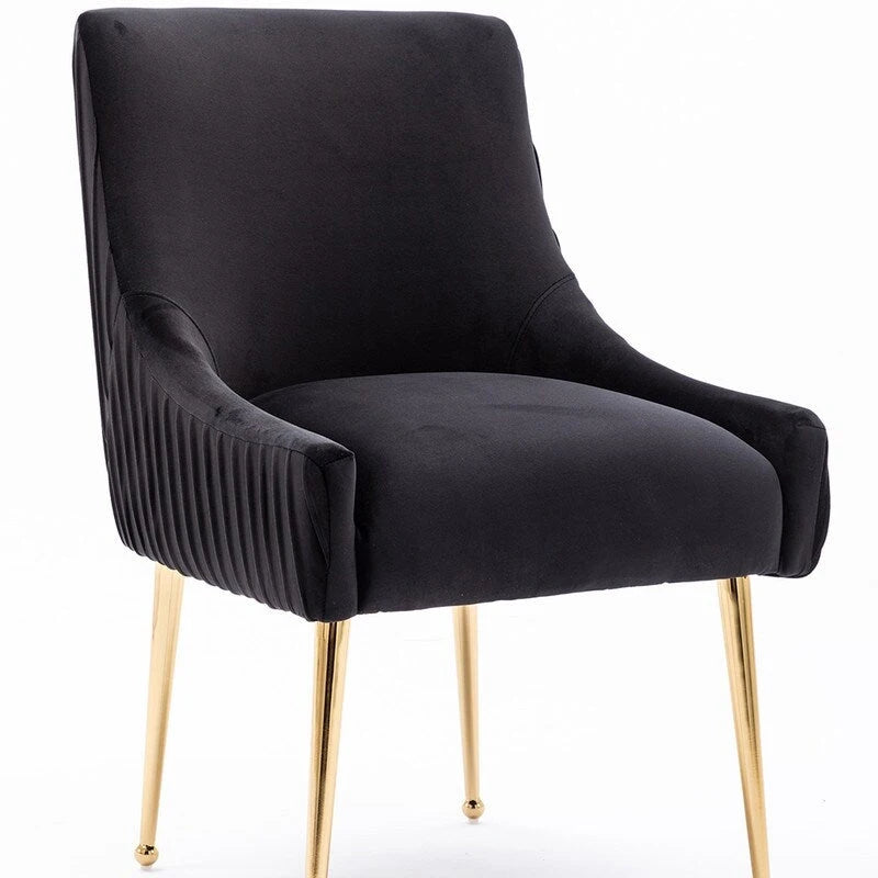 SEYNAR Modern Glam Velvet Dining Chair Set of 8 for Dining Room, Tufted Vanity Chair for Living Room (no table)