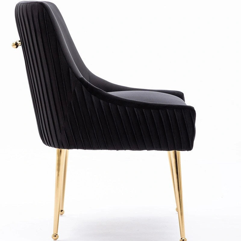 SEYNAR Modern Glam Velvet Dining Chair Set of 8 for Dining Room, Tufted Vanity Chair for Living Room (no table)