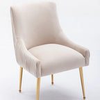 SEYNAR Modern Glam Velvet Dining Chair Set of 8 for Dining Room, Tufted Vanity Chair for Living Room (no table)