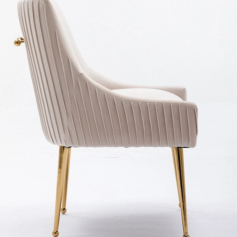 SEYNAR Modern Glam Velvet Dining Chair Set of 8 for Dining Room, Tufted Vanity Chair for Living Room (no table)
