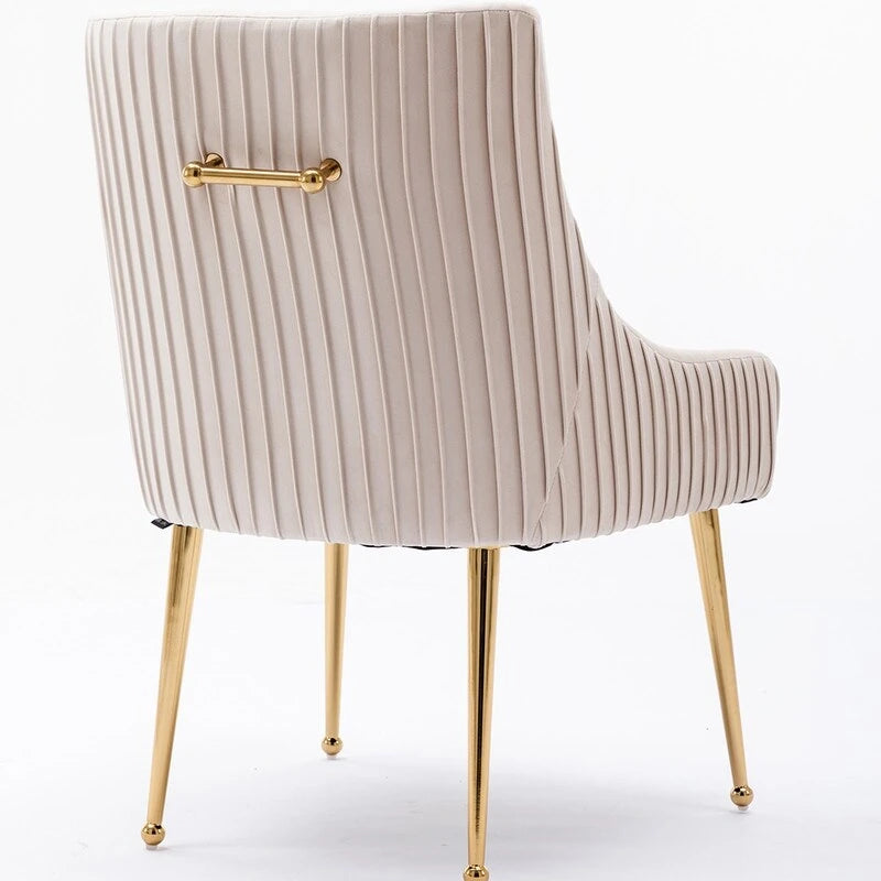 SEYNAR Modern Glam Velvet Dining Chair Set of 8 for Dining Room, Tufted Vanity Chair for Living Room (no table)