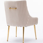 SEYNAR Modern Glam Velvet Dining Chair Set of 8 for Dining Room, Tufted Vanity Chair for Living Room (no table)