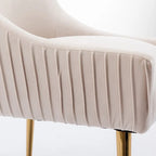 SEYNAR Modern Glam Velvet Dining Chair Set of 8 for Dining Room, Tufted Vanity Chair for Living Room (no table)