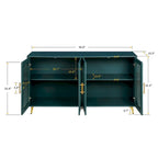 TV Stand for 65+ Inch TV, Wood TV Stand with Storage Cabinet & Adjustable Shelves, Media TV Console for Living Room Bedroom