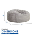 Sealy Kade 6ft Faux Fur Foam Bean Bag
