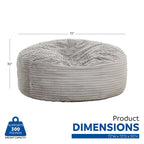 Sealy Kade 6ft Faux Fur Foam Bean Bag