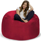 Bean Bag Chair 4-foot Memory Foam Removable Cover Bean Bags