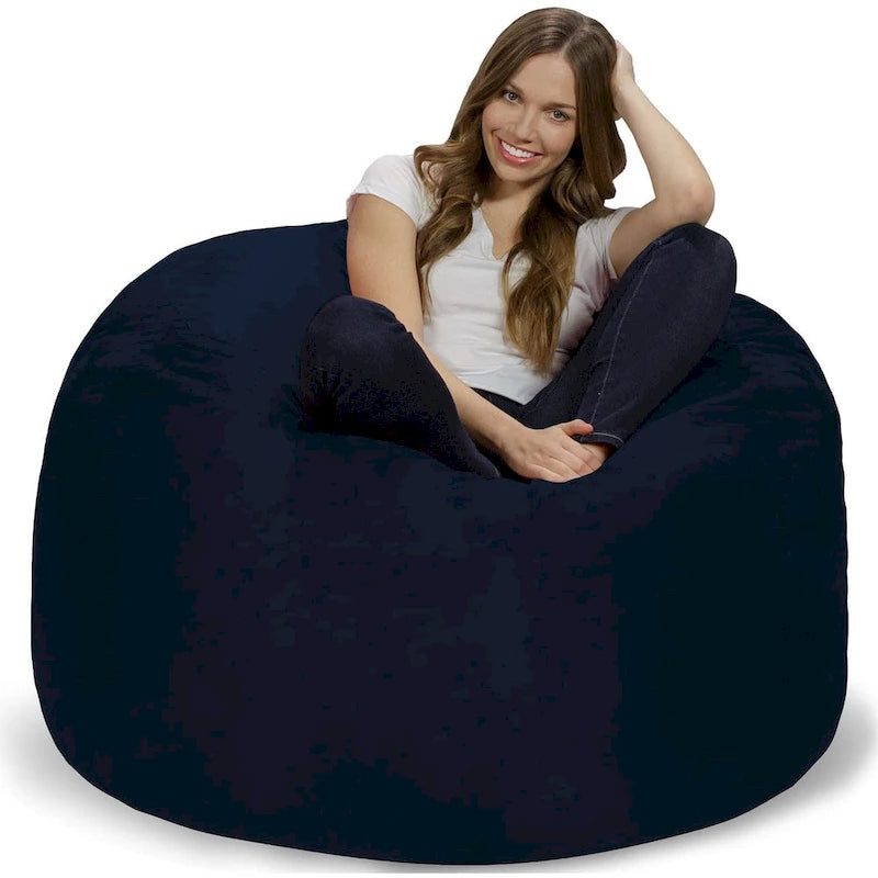 Bean Bag Chair 4-foot Memory Foam Removable Cover Bean Bags