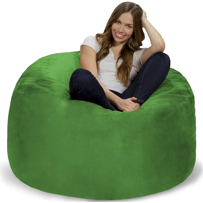Bean Bag Chair 4-foot Memory Foam Removable Cover Bean Bags