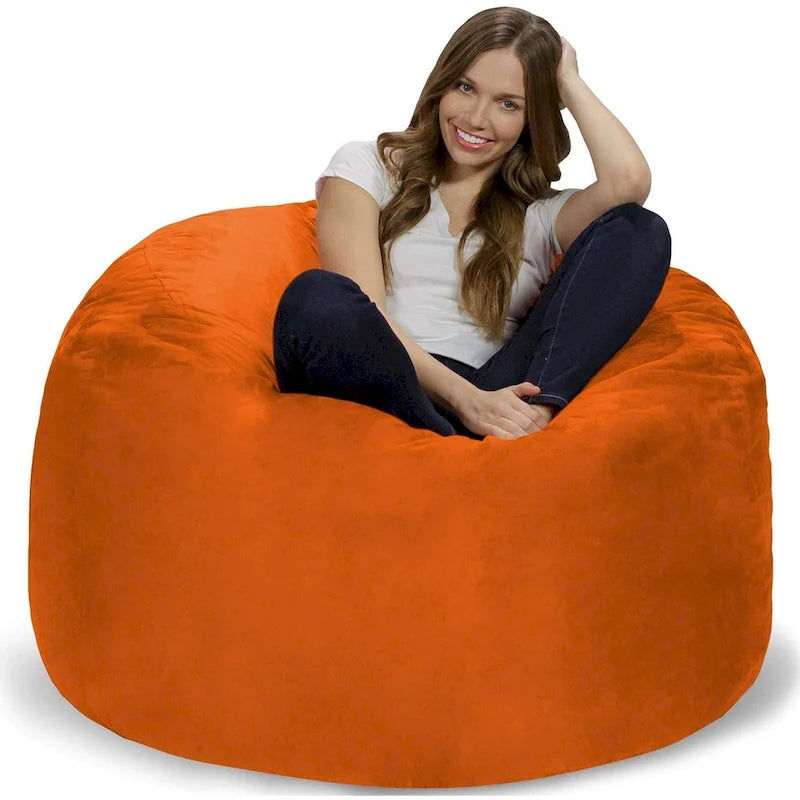 Bean Bag Chair 4-foot Memory Foam Removable Cover Bean Bags