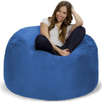 Bean Bag Chair 4-foot Memory Foam Removable Cover Bean Bags