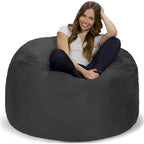 Bean Bag Chair 4-foot Memory Foam Removable Cover Bean Bags