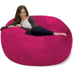 Bean Bag Chair 4-foot Memory Foam Removable Cover Bean Bags