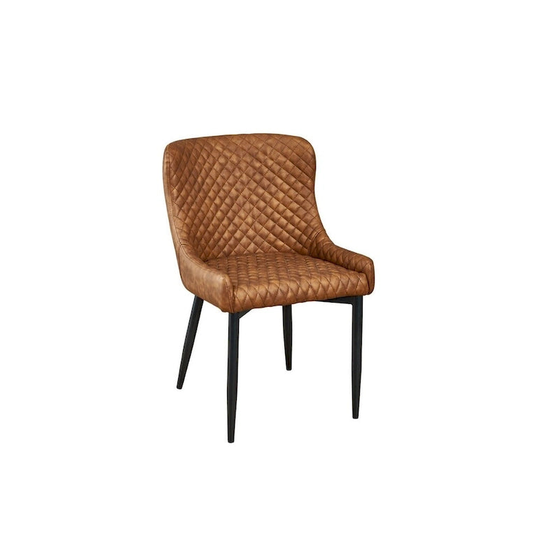 PU Leather Dining Chair with Tufted Seat and Back, Set of 4