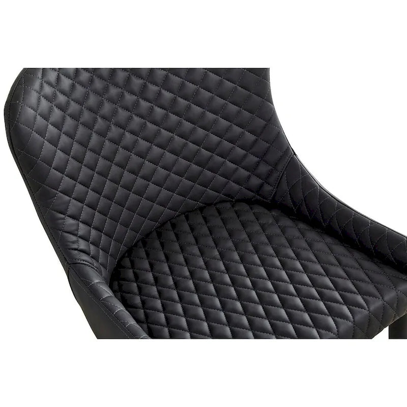PU Leather Dining Chair with Tufted Seat and Back, Set of 4