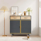 Modern Buffets Sideboard with Top Drawers, Freestanding Sideboard Storage Cabinet