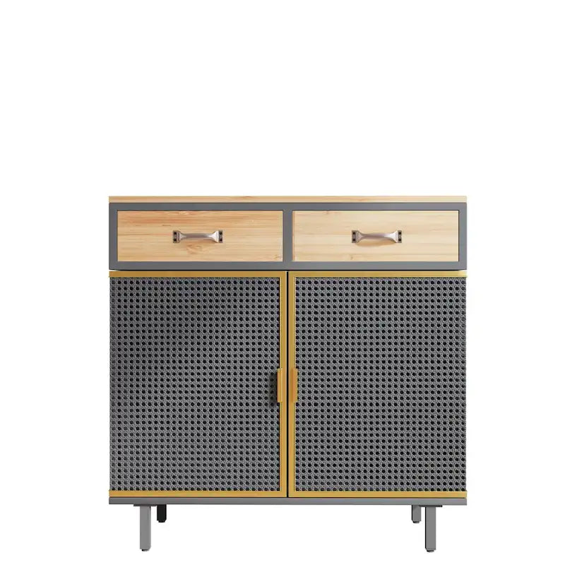 Modern Buffets Sideboard with Top Drawers, Freestanding Sideboard Storage Cabinet