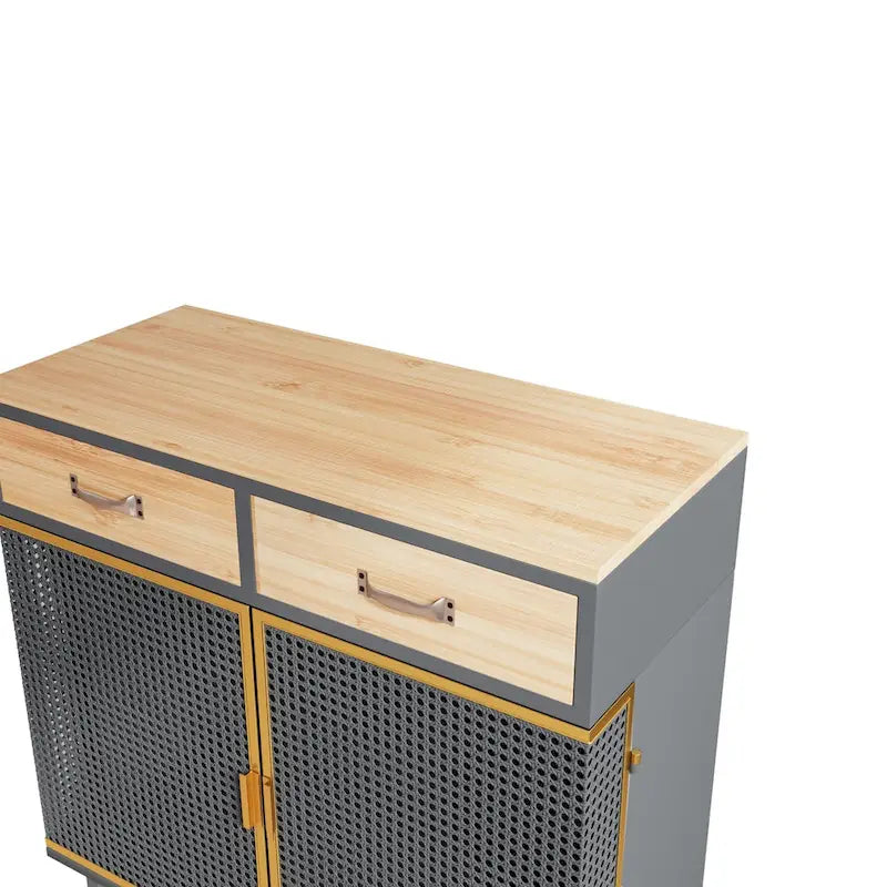 Modern Buffets Sideboard with Top Drawers, Freestanding Sideboard Storage Cabinet