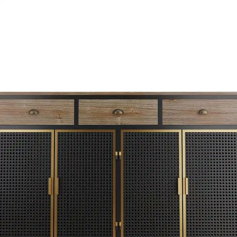 Modern Buffets Sideboard with Top Drawers, Freestanding Sideboard Storage Cabinet
