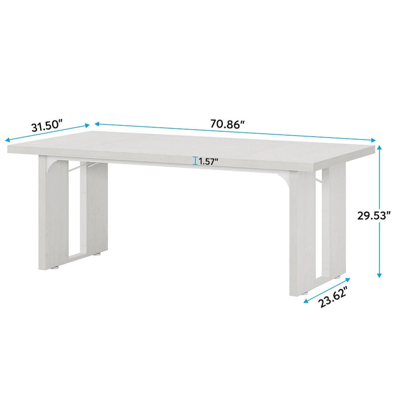 70.9 Executive Desk, Large Computer Office Desk Workstation