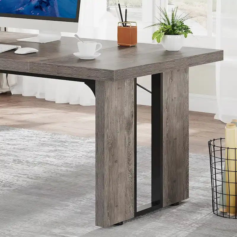 70.9 Executive Desk, Large Computer Office Desk Workstation
