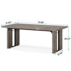 70.9 Executive Desk, Large Computer Office Desk Workstation